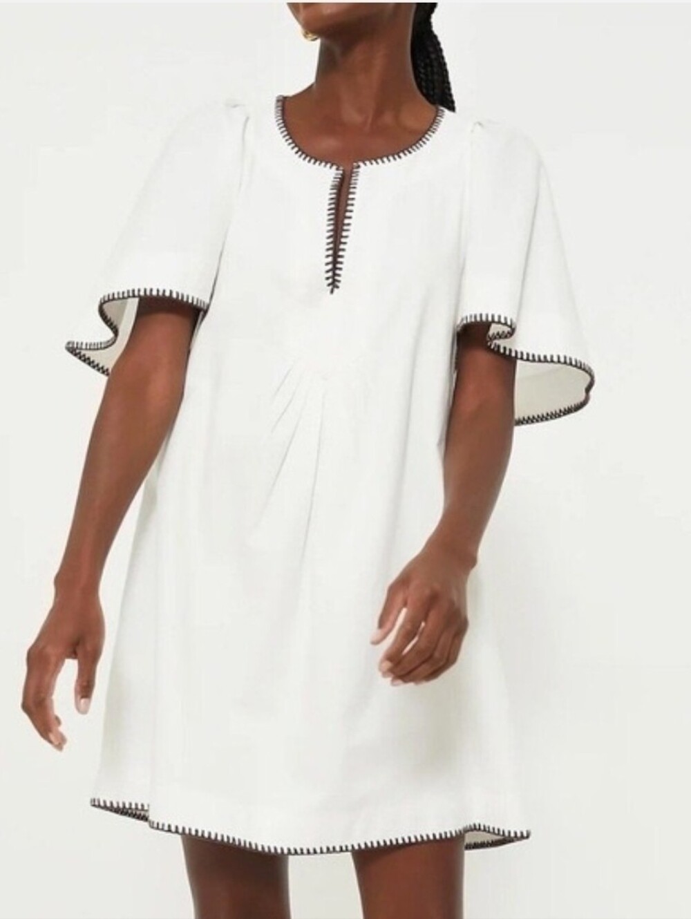 Pomander Place White Stitch Finley Flutter Dress Size XL